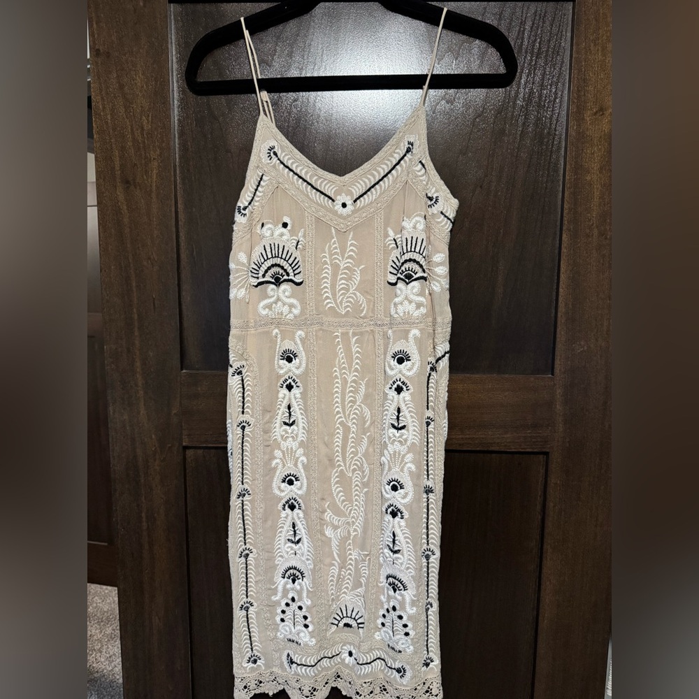 Maeve Embroidered Slip Dress - Picture 2 of 3